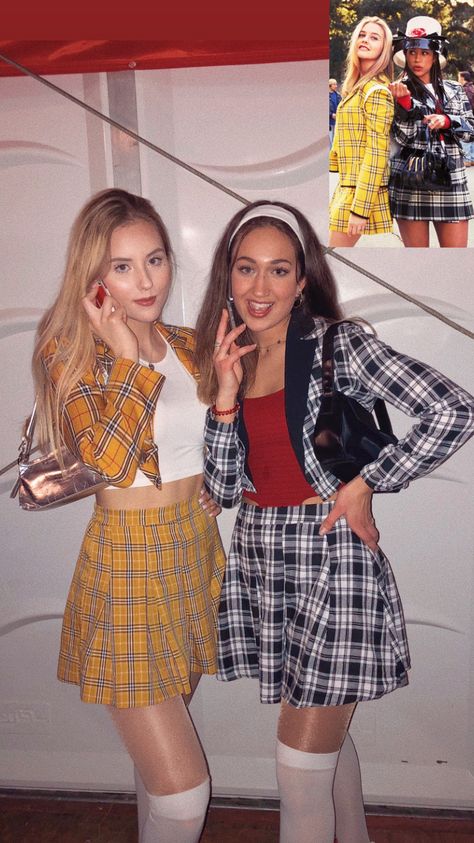 Costume Halloween Duo, Teenage Halloween Costumes, Clueless Halloween Costume, Cute Group Halloween Costumes, Matching Halloween Costumes, Bff Halloween Costumes, Best Friend Halloween Costumes, Duo Halloween Costumes, Halloween Clothing