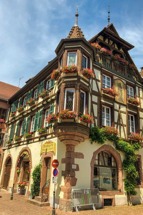 The Most Beautiful Alsace Villages | CarpeDiemEire Logo Voyage, Mountain Villages, German Architecture, Regions Of France, Model Railway Track Plans, Community Projects, Building Aesthetic, Unusual Buildings, Alsace France