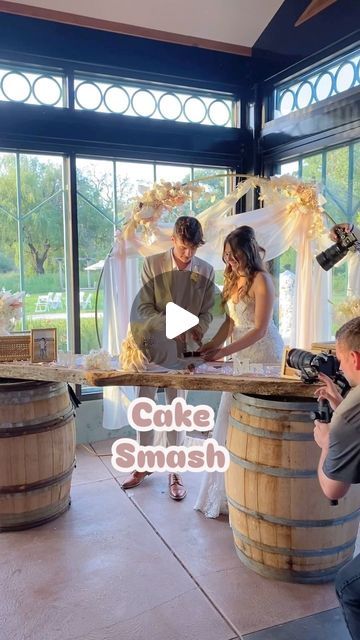 Trish 💕 Beautiful Lifestyle Blogger on Instagram: "💍🍾 Cake Smash 💍🍾 Wait for it….my daughter and her man decided to have a contest to see who gets to smash cake in the other persons face 😂 Whoever had the most money in the jars won! Of course my daughter won! 😉 It was the cutest especially when my daughter washed his face off of all the frosting! 🎂 My cousin did an absolutely beautiful job making the gorgeous cake 🎂 It was gorgeous!!! Do you guys love it?! 💍🍾🥂🎂 Comment “cake table” for links! 
.
.
#wedding #weddingday #weddingcake #weddingideas #weddingdress #weddinginspiration #weddingdecor #weddingplanner #weddingplanning #weddingdecor #weddingdecoration #weddingdecorations #eventdecor #eventplanner #eventplanning #eventdesign #eventdecor #eventdesign #diy #diyprojects #diyd Beautiful Lifestyle, Bride And Groom Photo, Mobile Bar, Wait For It, Gorgeous Cakes, My Cousin, Cake Table, Smash Cake, Face Off