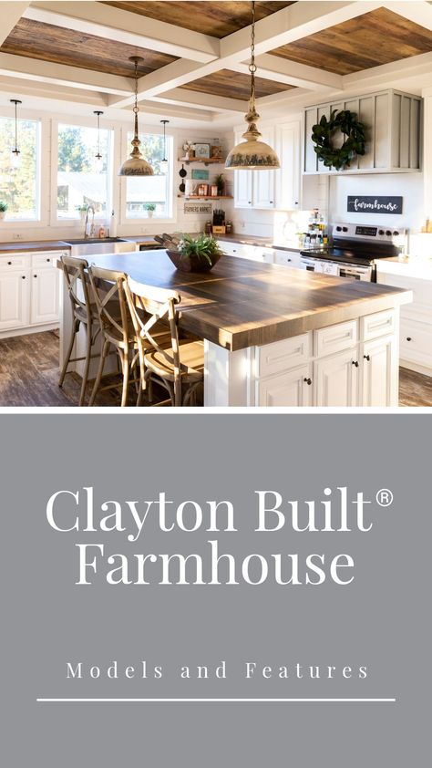 Manufactured Home To Farmhouse, Country Home Remodel, Manufactured Home Layout, Modular Homes Interior Decorating, Farmhouse Style Mobile Home, Modular Home Kitchen Design, Freedom Farmhouse Clayton Homes, Modular Home Diy Upgrades, Beautiful Manufactured Homes