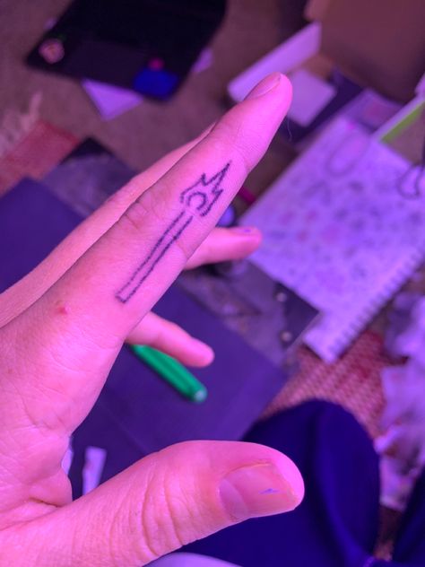 Small stick n poke of match on index finger, purpley lighting Easy Small Stick And Pokes, Men’s Stick And Poke, Cool Stick And Poke Tattoos Easy, Pretty Stick And Poke Tattoos, Silly Stick And Poke, Music Stick And Poke, Stick N Poke Tutorial, Simple Stick N Poke Tattoos, Masculine Stick And Poke