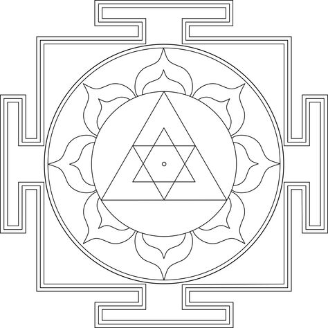 Yantras as a Meditative Art | Meditative Art School Ganesh Yantra, Yantra Tattoo, Meditative Art, Drawing Mandala, Painting Indian, Mindfulness Art, Tantra Art, Indian Wall Art, Polynesian Tattoos