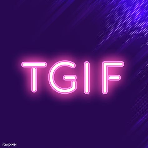 Pink TGIF neon signboard vector | free image by rawpixel.com / Kappy Kappy Tgif Design, Thank God Its Friday, Black Glitter Wallpapers, New Music Albums, Its Friday, Neon Backgrounds, Free Illustration Images, Picture Frame Decor, Vector Background Pattern