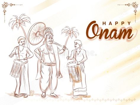 Illustration about Illustration of King Mahabali in Onam traditional festival background showing culture of Kerala, South India. Illustration of celebration, invitation, culture - 190228995 Invitation Card Design For Onam, Onam Celebration Invitation Card, Mahabali Onam Drawing, Maveli Onam Drawing, Onam Kerala Illustration, Onam Illustration, Onam Photos, Onam Poster, India Illustration