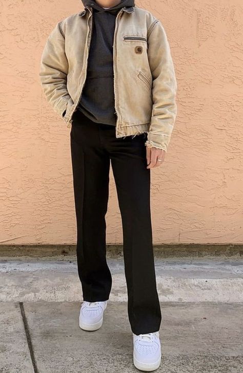 Warren Lotas Outfit, Workwear Outfit Men, Beige Jacket Outfit, Fashion Aesthetic Outfits, Spiritual Fashion, Guys Fits, Mens Trendy Outfits, Beige Jacket, Street Style Outfits Men