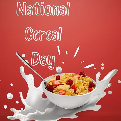 🥣🎉 Rise and shine, it's National Cereal Day! 🌞🥄 Whether you're a fan of classics or love exploring new flavors, today is the day to celebrate the breakfast delight that never gets old. Pour yourself a bowl, add your favorite toppings, and kickstart your day with a crunch! 🌈🍚 #NationalCerealDay #BreakfastOfChampions #CerealLover #MorningJoy 🎊🥛🥣 National Cereal Day, Breakfast Of Champions, Today Is The Day, Rise And Shine, The Breakfast, New Flavour, A Bowl, A Fan, Getting Old