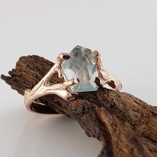 Aquamarine Wedding Band, Gold Twig Ring, Black Ring Box, Rough Diamond Engagement Ring, Raw Amethyst Ring, Gold Twigs, Blue Aquamarine Ring, Sapphire Engagement Ring Set, Raw Diamond Rings