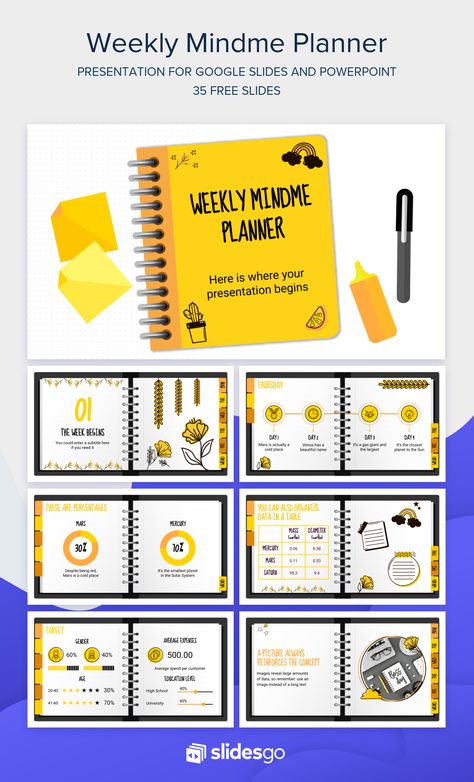 School Powerpoint Templates, Cute Powerpoint Templates, Presentation Slides Design, Monthly Overview, Powerpoint Slide Designs, Functional Planner, Planning Pages, Slides Design, Professional Powerpoint Templates