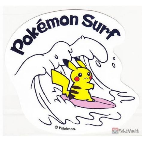 POKEMON CENTER 2019 POKEMON SURF CAMPAIGN PIKACHU LARGE STICKER (VERSION #2) Pikachu Sticker, Surfing Pikachu, Pokemon Stickers, Geek Girl, Pokemon Center, Sticker Patches, Cool Pokemon, Geek Girls, Pocket Monsters