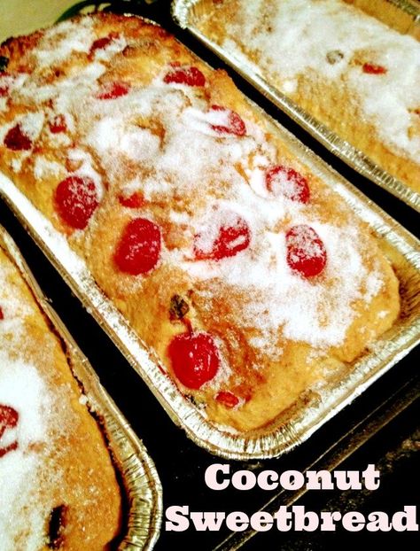 Coconut Sweet Bread Recipes, Coconut Sweet Bread, Trini Christmas, Assorted Breads, Sweet Bread Recipes, Trini Recipes, Caribbean Christmas, Trinidadian Recipes, Caribbean Holiday