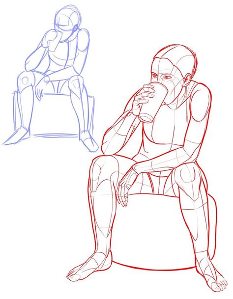 Pose Reference, Drinking, Cup, Sitting, Female, Woman Man Drinking Drawing, Holding Bowl Reference, Drinking Drawing Reference, Drinking Poses, Drinking Drawing, Drink Reference, Drawing Anatomy, Drawing Body Poses, Výtvarné Reference