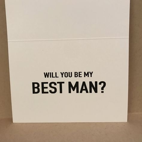 Will You Be My Groomsman Card Best Man Card Groomsmen Cards Style 1 Bold: Handmade Be My Groomsman Card, Groomsmen Cards, Groomsman Card, Man Card, Handmade Quotes, Be My Groomsman, Black Bridesmaids, Groomsmen Proposal, Be My Bridesmaid Cards