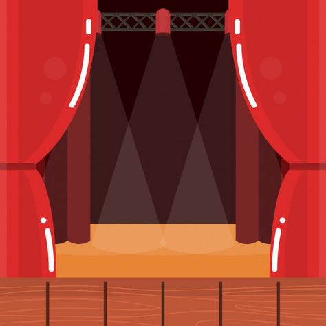 Podium Illustration, Stage Illustration, Stage Podium, Grey Gradient Background, Stage Curtains, Theatre Interior, Red Carpet Awards, Purple Curtains, Futuristic Background