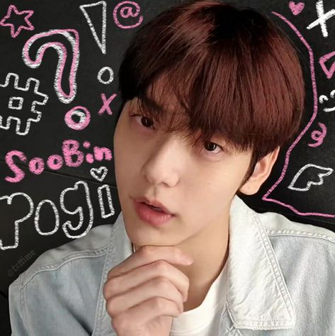 Kpop Doodle Edit, Soobin Doodle, Txt Doodle, Kpop Doodles, Bias Kpop, Cute Doodle, Aesthetic Space, Happiness Is A Choice, Txt Soobin