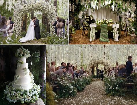 Bella And Edward Wedding, Bella Y Edward, Twilight Wedding, Forest Theme Wedding, Bella Wedding, Twilight Breaking Dawn, Enchanted Forest Wedding, Edward Bella, Twilight Movie