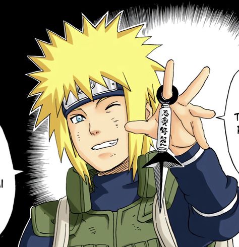 Minato Manga Color, Minato Pfp, Fine Characters, Minato Manga, Namikaze Minato, Yellow Flash, Naruto Icon, Itachi Mangekyou Sharingan, Minato Namikaze