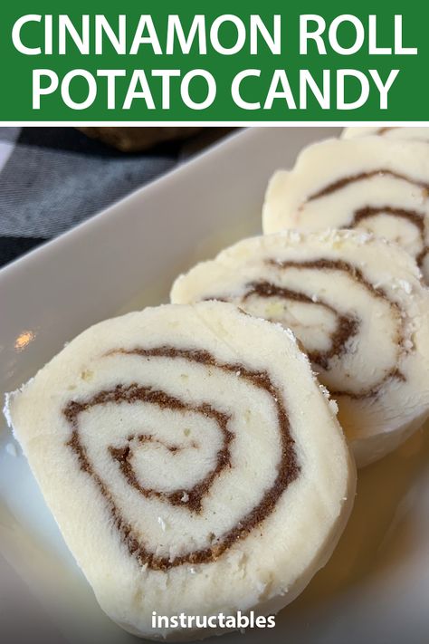 Old Fashioned Potato Candy Recipe, Potato Cookies, Potato Candy, Cinnamon Candy, Potato Roll, Candy Recipe, Candy Recipes Homemade, Christmas Candy Recipes, Candy Candy