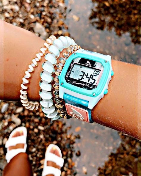 Shark Clip Watch, Shark Watch, Freestyle Watch, Surfing Accessories, Watch Safes, Ocean Girl, Wrist Accessories, Shark Clip, Summer Bracelets