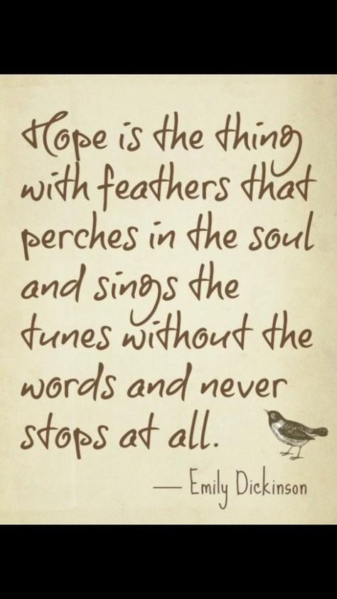 And sweetest in the gale is heard, and sore must be the storm, that could abash the little bird that kept so many warm. I've heard it in the chilliest land, and on the strangest sea, Yet, never, in extremety, it asked a crumb of me. My favorite poem. Hope Quotes Inspirational, Embryo Adoption, Ivf Journey, Hope Is The Thing With Feathers, Short Friendship Quotes, Bird Quotes, Embryo Transfer, Hope Quotes, Emily Dickinson