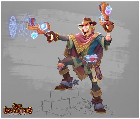 ArtStation - Cowboy Wizard Cowboy Wizard, Magic Staff, Cartoon Style Drawing, Identity Design Logo, Game Concept Art, Fantasy Concept Art, Character Design Male, Cartoon Character Design, Process Art