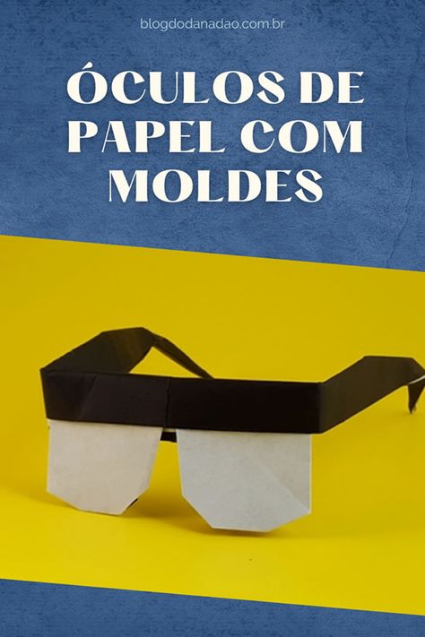 Fizemos esse post com moldes de óculos para imprimir e criar em casa. Faça ideias com papel e até mesmo com outros materiais, como EVA e feltro. Fica incrível! Molde