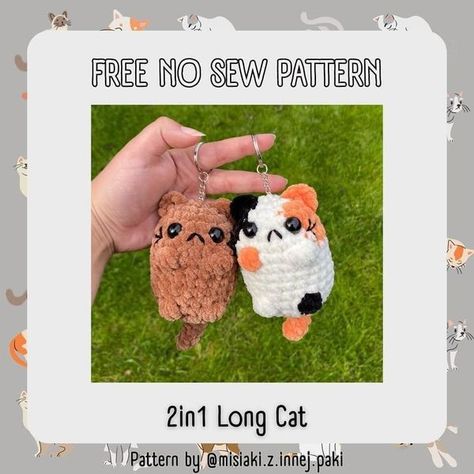 Free Crochet Patterns & Amigurumi | Free Cat pattern🥰 Join the group for more free patterns | Facebook Mini Stingray Crochet Pattern, Stingray Free Crochet Pattern, No Sew Animal Crochet Pattern, Summer Crochet Gifts, Crochet Sushi Pattern Free, Instagram Crochet Pattern, Crochet Patterns No Sew, Crochet Stingray Pattern Free, Free No Sew Crochet Patterns