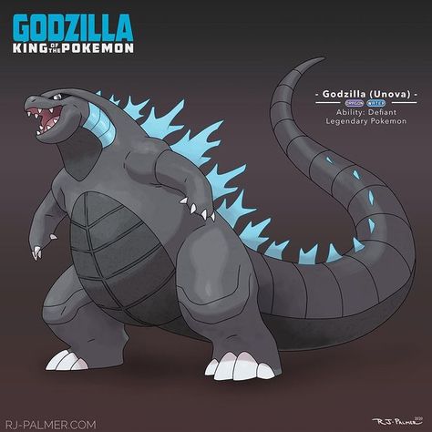 RJ Palmer no Instagram: “Godzilla fakemon are just too fun. Stay tuned for more friends from King of the Monsters #art #illustration #drawing #digitalart #photoshop…” Kaiju Pokemon, Rj Palmer, Pokemon Xenoverse, Rayquaza Pokemon, Godzilla Funny, Godzilla Comics, Pokemon Fake, Godzilla Vs Kong, Godzilla Wallpaper