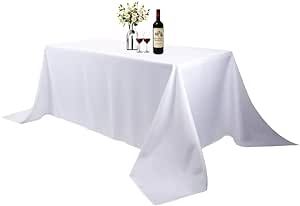 White Rectangle Table, 8 Foot Table, Rectangular Table Cloth, Wedding Restaurant, Oblong Tablecloth, Restaurant Party, Banquet Decorations, Large Dining Table, Tablecloth Sizes