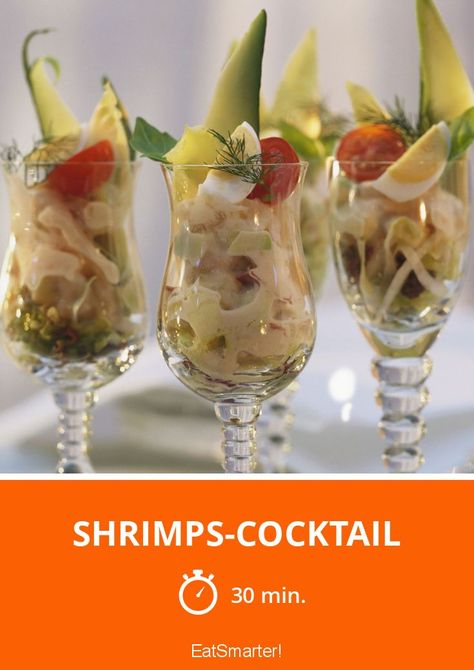 Shrimp Cocktail, Party Buffet, Brunch Party, Eat Smarter, Appetizer Dips, Champagne Flute, Finger Foods, Seafood, Low Carb