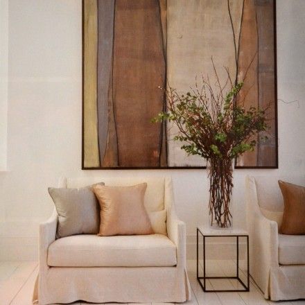 Contemporary Living Room White, Plant Painting, Contemporary Abstract Art, Contemporary Living Room, Contemporary Living, Interior Art, Art Abstrait, Home Staging, Artwork Design