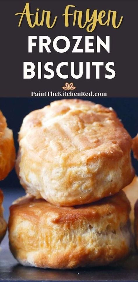 Freshly baked Air Fryer Frozen Biscuits are an easy and delicious treat! Use Pillsbury's ready-to-bake frozen biscuits and you can have piping hot biscuits on the table in less than 15 minutes. Cook Biscuits In Air Fryer, Recipes Using Frozen Grands Biscuits, Air Fryer Frozen Biscuits, Frozen Biscuits Ideas, Frozen Biscuits In Air Fryer, Biscuits Air Fryer, Biscuits In The Air Fryer, Air Fryer Biscuits, Airfryer Food