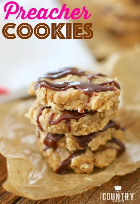 Preacher Cookies, Easy No Bake Cookies, Dessert Summer, Dessert Oreo, Cookies With Chocolate, Peanut Butter No Bake, Simple Dessert, Baking Recipes Cookies, The Country Cook