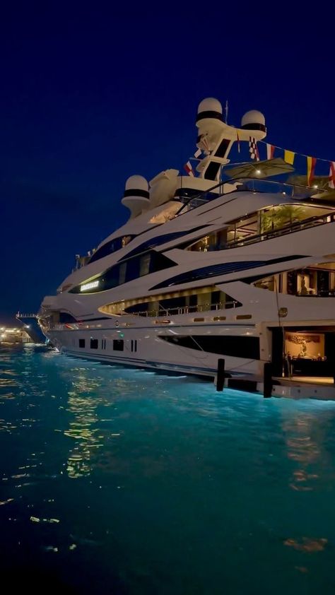 🇲🇨MONACO by night ✨ Best view of the superyachts at night is by tender. Like & Follow us for more @yachtcharterfleet 🎥: @yachtcharterfleet ©️ | Yacht Charter Fleet | Jimmy Sax · No Man No Cry Yacht Charter, Monaco