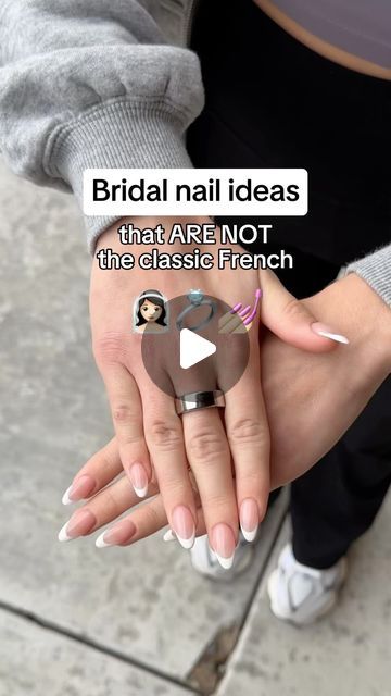 French Nail Extension Designs, Bride Nails Wedding French, Bridal Ombre Nails, Classy Engagement Nails, Bride Nail Designs, French Tip Bridal Nails, Bridal Nails French Tip, Engagement Photo Nails, Engagement Nails Ideas