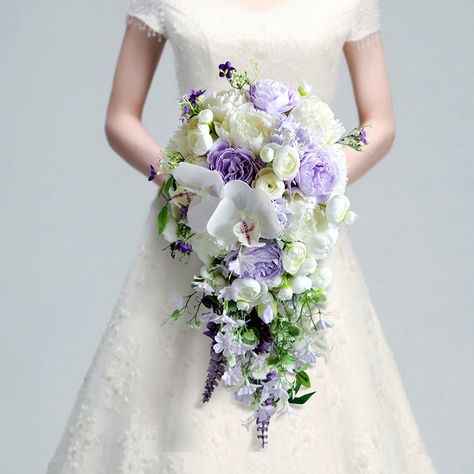 55.01US $ 8% OFF|Waterfall Purple Wedding Flowers Bridal Bouquets Artificial Peony Wedding Bouquets Rose Party Props Cascading Holding Flower Waterfall Bouquet Wedding, Lilac Wedding Bouquet, Bridal Bouquet Bridesmaid, Bridal Bouquet Peonies, Cascading Bridal Bouquets, Waterfall Wedding, Cascading Wedding Bouquets, Peony Bouquet Wedding, Artificial Peony