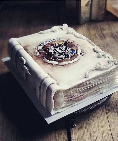 @elena_gnut Elena Gnut, Alice Cake, Torte Creative, Cake Book, Harry Potter Birthday Cake, Single Tier Cake, Book Cakes, Fantasy Cake, Book Cake