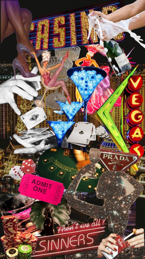 Vegas Vibes Aesthetic, Las Vegas Party Aesthetic, Vegas Mood Board, Vegas Birthday Aesthetic, Old Vegas Theme Party, 60s Vegas Aesthetic, Elvis Vegas Aesthetic, Hippy Cowboy, Las Vegas Iphone Wallpaper