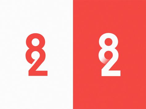 82 by Yuri Kartashev #Design Popular #Dribbble #shots 82 Tattoo Number, 28 Number Design, Number Typography, Numbers Typography, Design Campaign, Number Logo, Logo Number, Anniversary Logo, Graphic Design Ads