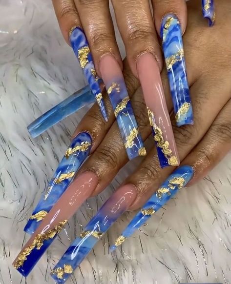 Xxl Acrylic Nails, Xxl Nails, Purple Acrylic Nails, Blue Acrylic Nails, Drip Nails, Long Nail Designs, Dope Nail Designs, Exotic Nails, Long Acrylic Nails Coffin