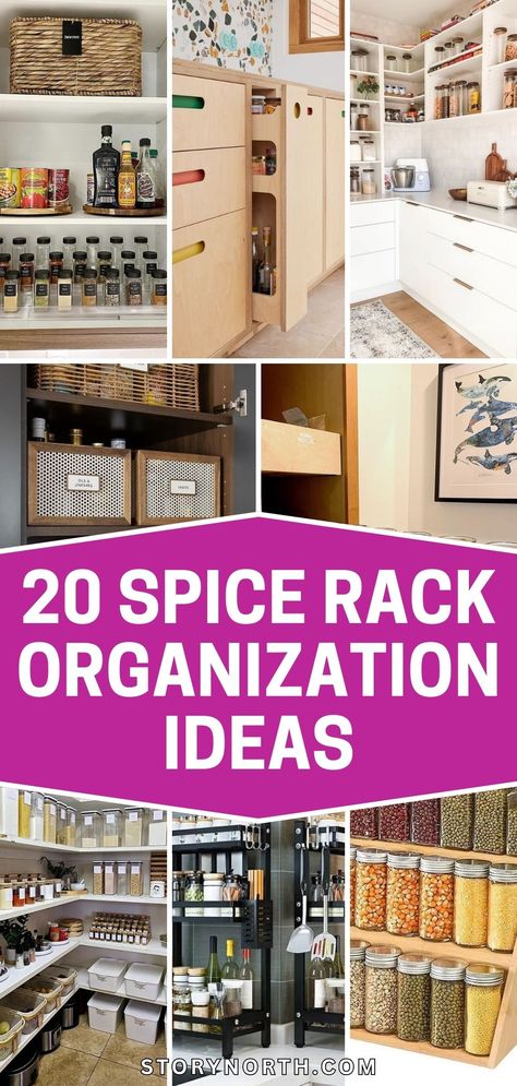 Pin this for clever spice storage solutions and organization hacks to streamline your kitchen space! Discover how these ideas can maximize efficiency and make cooking a breeze. #SpiceOrganization #KitchenDecor #HomeOrganization Kitchen Spice And Oil Organization, Organizing Spices In Cabinet, Spice Organization Cabinet, Spice Cupboard Organization, Rack Organization Ideas, Spice Storage Ideas, Spice Storage Solutions, Spice Rack Organization, Spice Organizer