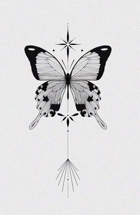 Native American Butterfly Tattoo, Pretty Butterfly Tattoo, A Butterfly Tattoo, Popular Tattoo Designs, Butterfly Tattoos Images, Borboleta Tattoo, Small Chest Tattoos, Tattoo Shading, Capricorn Tattoo