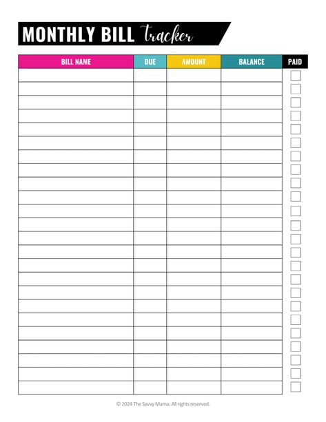 Bill Tracking, Debt Snowball Worksheet, Monthly Bill Tracker, Simple Budget Template, Bill Tracker Printable, Debt Avalanche, The Penny Hoarder, Bill Template, Tracker Free