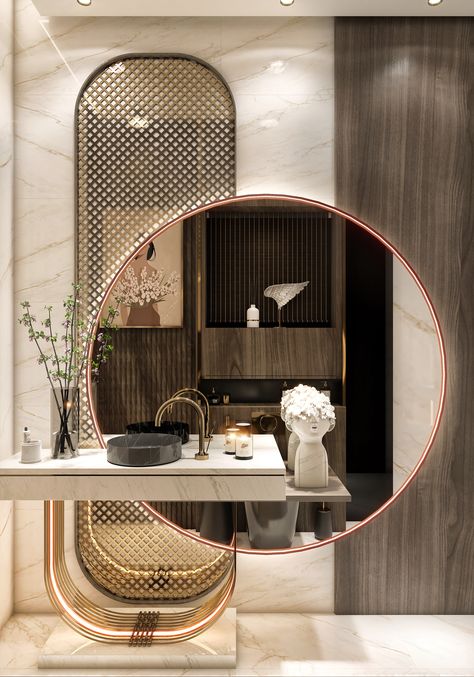 Dressing Mirror Designs, Contemporary Dressing Tables, Toilet Design Modern, Modern Dressing Table Designs, Washbasin Design, Dressing Table Design, Bathroom Decor Luxury, التصميم الخارجي للمنزل, Foyer Design