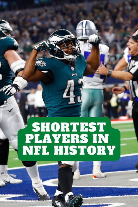 The odds were against these 10 shortest players in NFL history, ever even having pro football careers. Nfl Football Players, Nfl Player, Nfl History, Nfl Players, Nfl Football, American Football, Football Players, Football Helmets, All Time