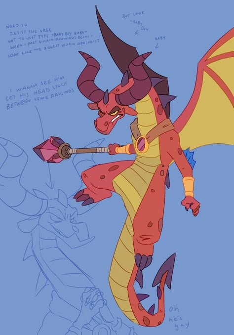 Dragon Front View, Spyro Dragons, Dragon Design Concept, Dragonborn Character Design, Red Dragonborn, How To Draw Dragons, Dragon Character Design, Dragon Adventures, Spyro And Cynder