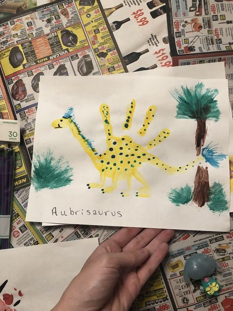 Dinosaur Finger Painting, Hand Paint Crafts For Kids, Paint Crafts For Kids, Dinosaurs Painting, Dino Art, Finger Paints, Paint Crafts, Children Activities, Kid Projects