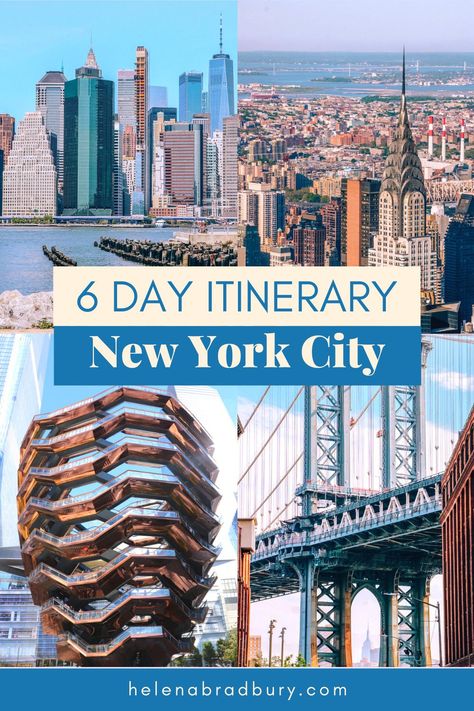 New York Itinerary 6 Days, 6 Days In New York, New York Guide Things To Do, New York First Time, New York To Do List Travel Guide, New York Itenary, New York Travel Tips, Ny Itinerary, New York Must See