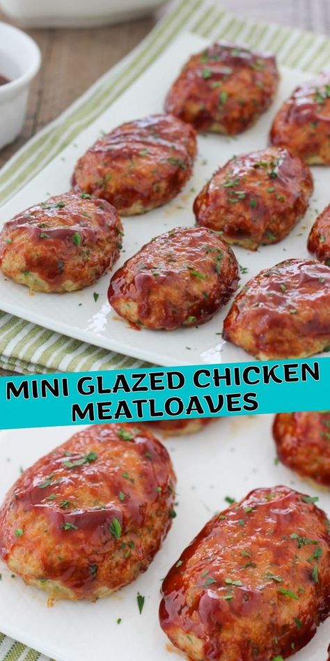 Ground Chicken And Pork Meatballs, Ground Chicken Meatloaf Muffins, Chicken Loaf Recipe Best Meatloaf, Mini Chicken Meatloaf, Ground Chicken Recipes For Dinner Healthy, Crockpot Ground Chicken Recipes, Chicken Ground Meat Recipes, Ground Chicken Meatloaf Recipes, Chicken Meatloaf Recipes