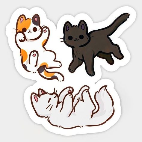 Gatos Stickers, Cats Art Drawing, White Ink Tattoo, Cat Hacks, Stickers Kawaii, Keramik Design, Paper Animals, Pet Hacks, Animal Sketches