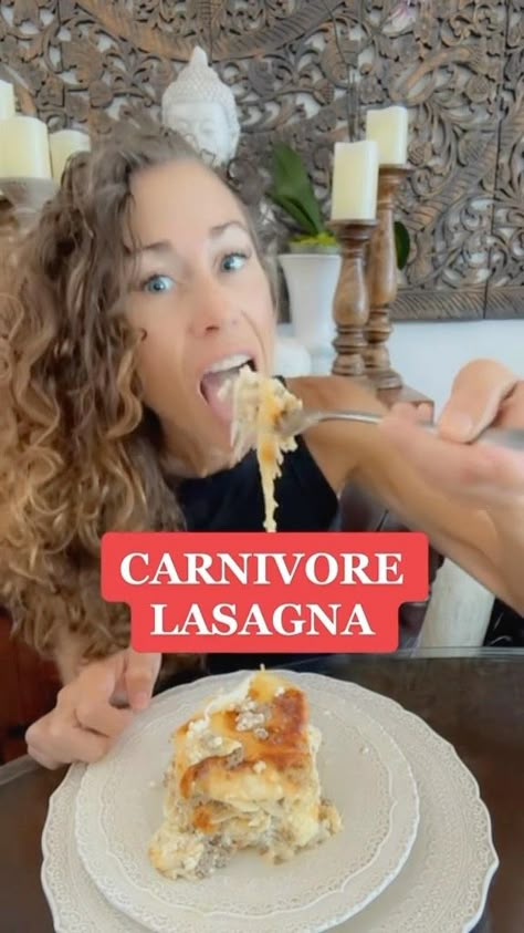 Protein Noodle Lasagna Maria Emmerich, Protein Lasagna Maria Emmerich, Maria Emmerich Lasagna, Carnivore Lasagna Recipe, Carnivore Enchiladas, Carnivore Spaghetti, Maria Emmerich Carnivore Recipes, Carnivore Ricotta Recipes, Hamburger Carnivore Recipes